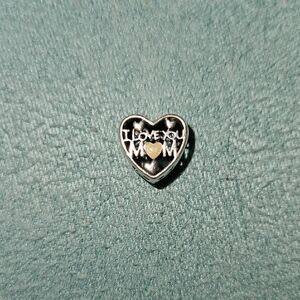 Pandora Heart-Shaped 'I Love You Mom' Silver Charm